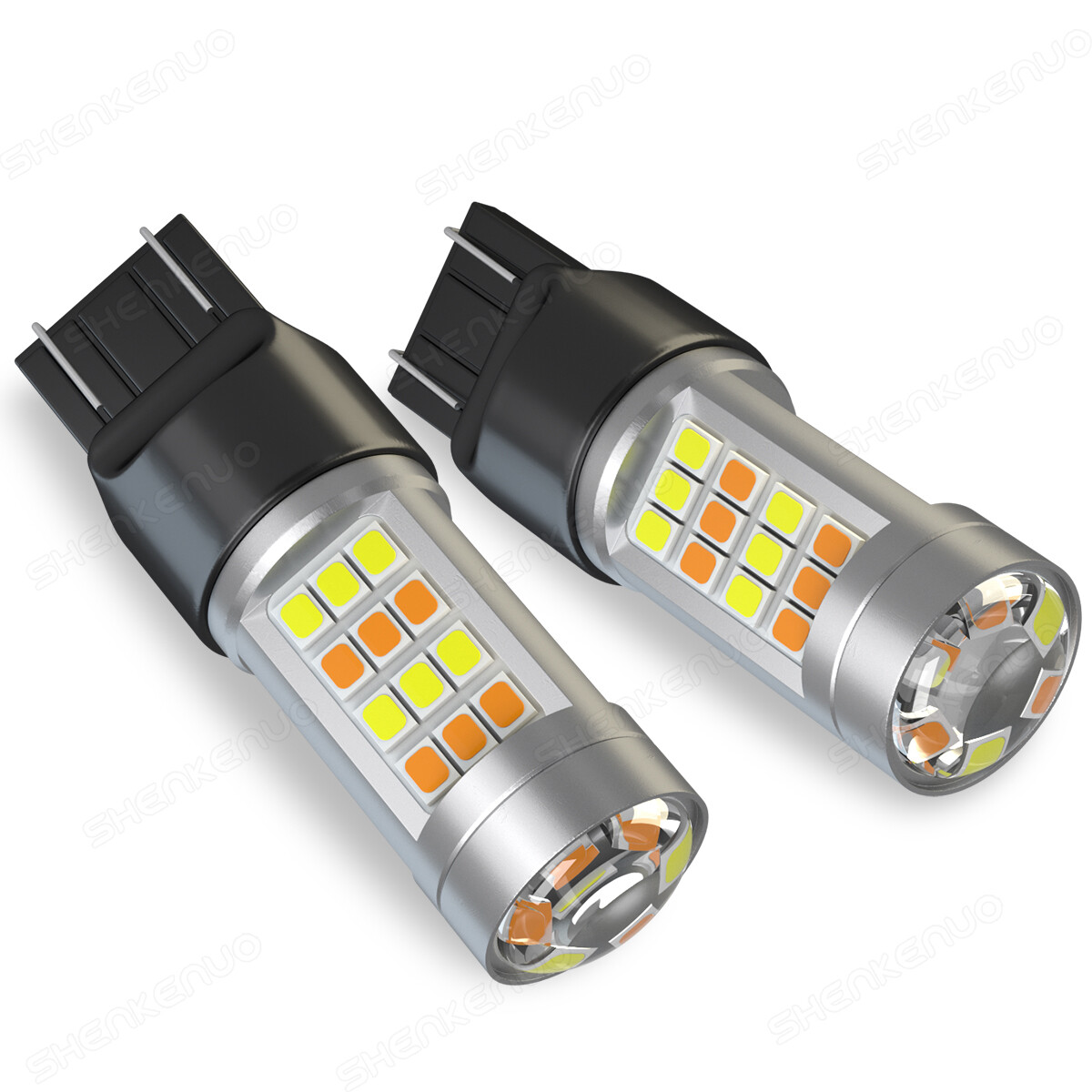 Front/Rear Turn Signal Light Amber 7443 LED Bulb For Honda Accord Civic