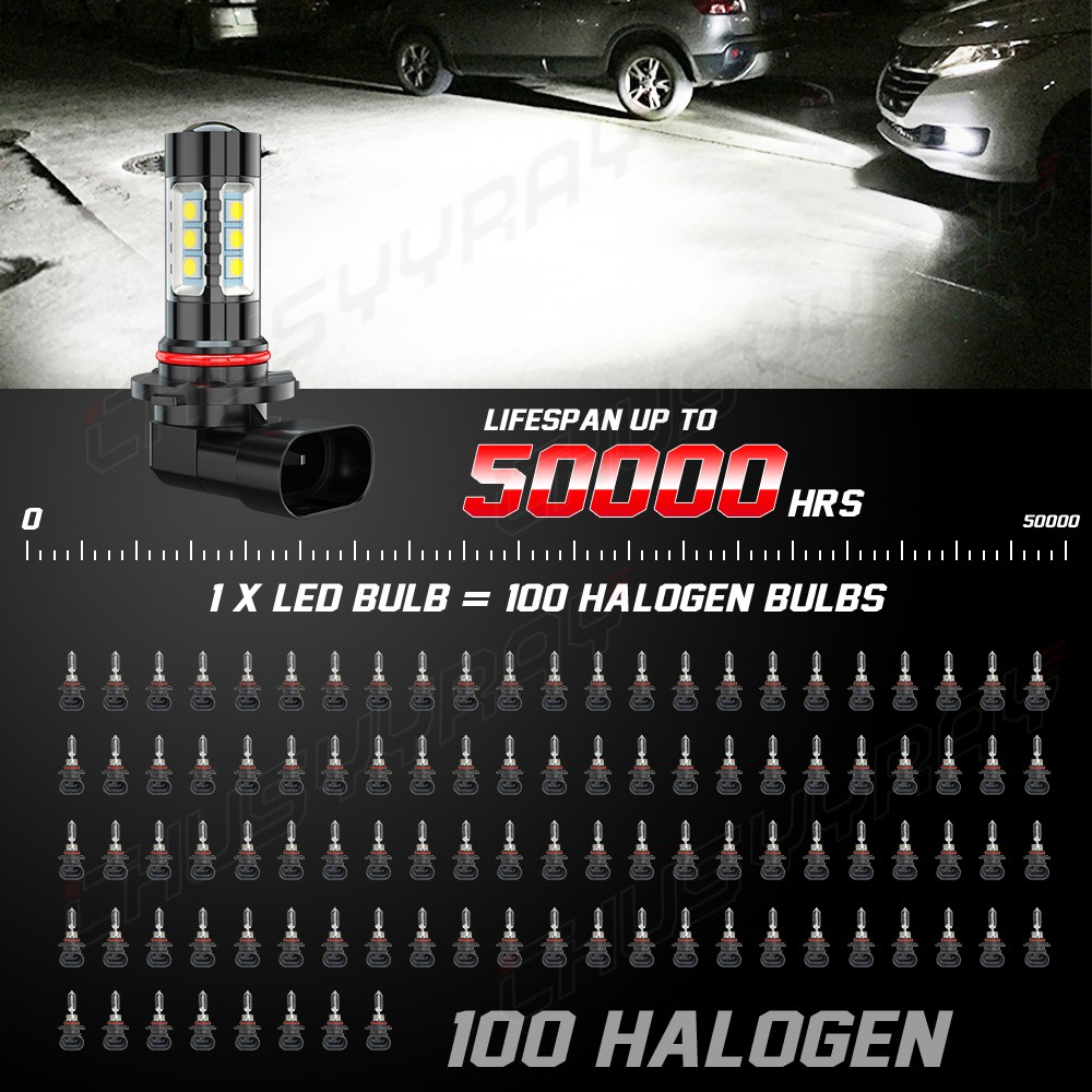 For 04-14 Ford F150 10000K LED Headlight Hi/Lo+Fog Light 4 Bulbs H13 H10 Kit