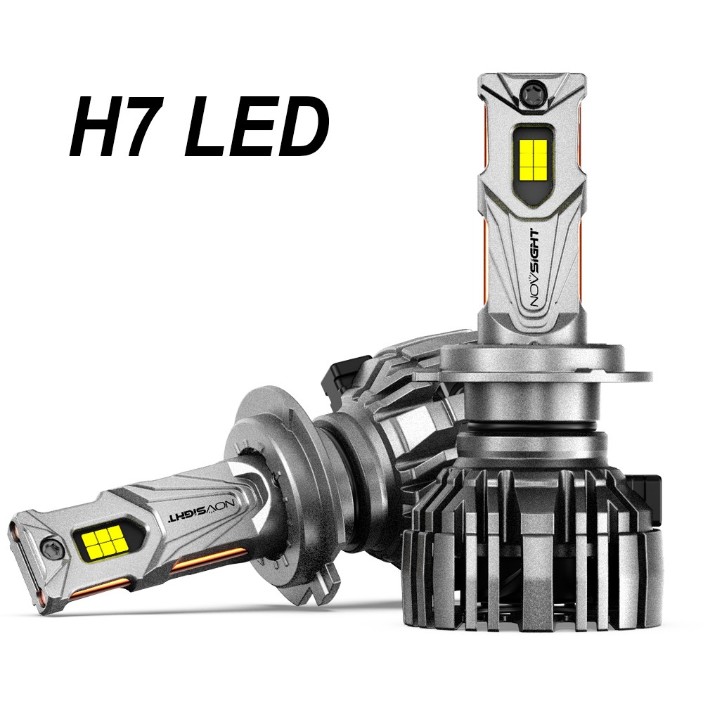 NOVSIGHT H7 LED Headlight Bulbs High Low Beam White 6500K 30000LM 140W No Error