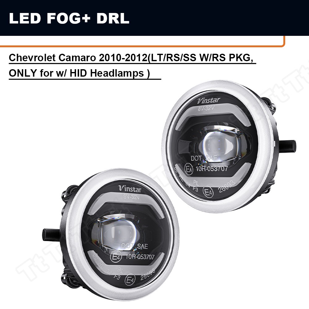 LED Halo DRLs Daytime Running Light/Driving Fog Lamp For 2010-2013 Chevy Camaro