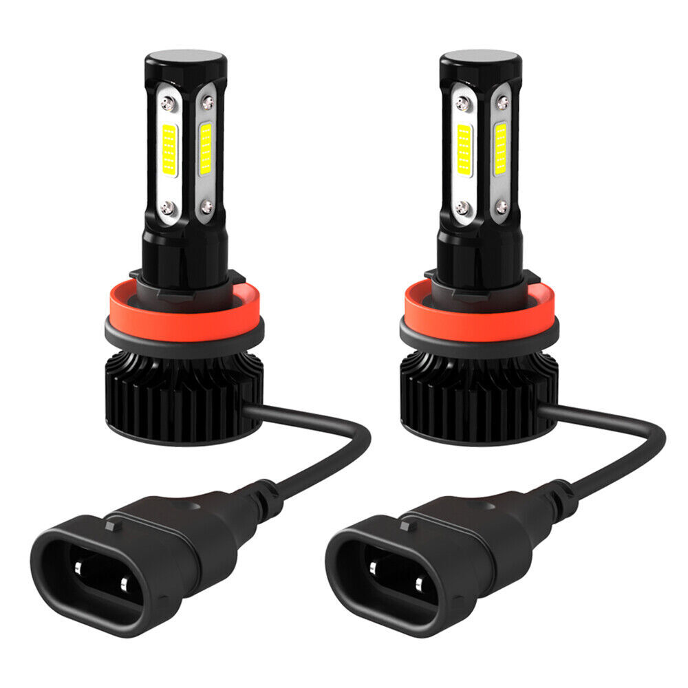4-Sides 9005 H11 H11 LED Combo Headlight Fog Light Kit High Low Beam Bulb White
