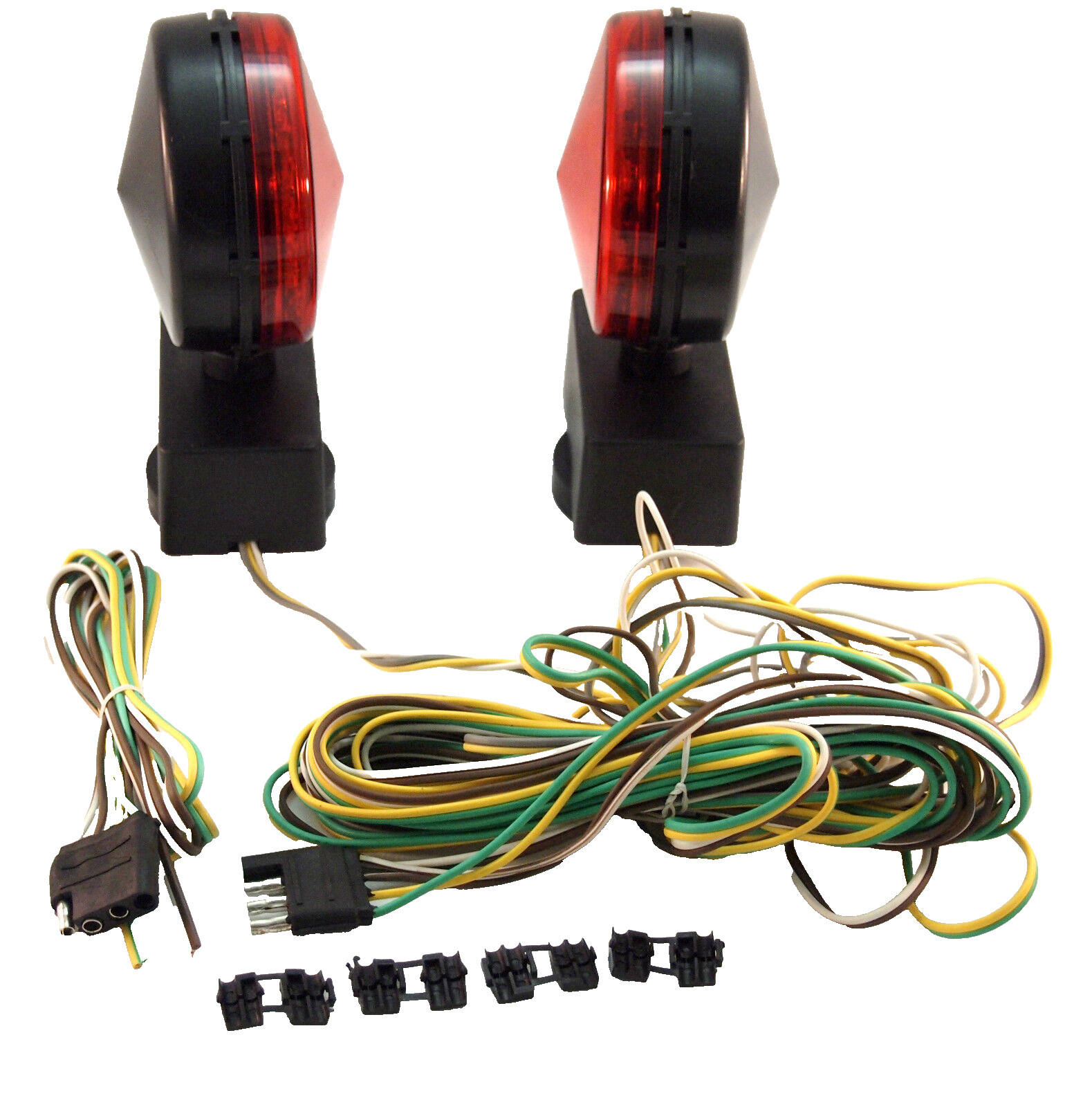 12V LED Magnetic Towing Trailer Light Kit 24 LEDS Multi-Function DOT HTLLM-008
