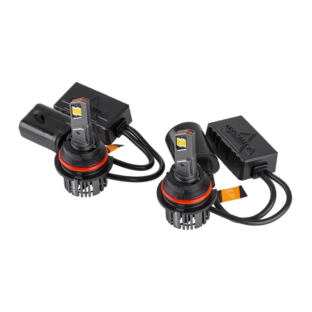 AUXBEAM F15 9007 LED Headlight Bulbs Hi/Lo Beam 90W 20000LM 6500K Super Bright