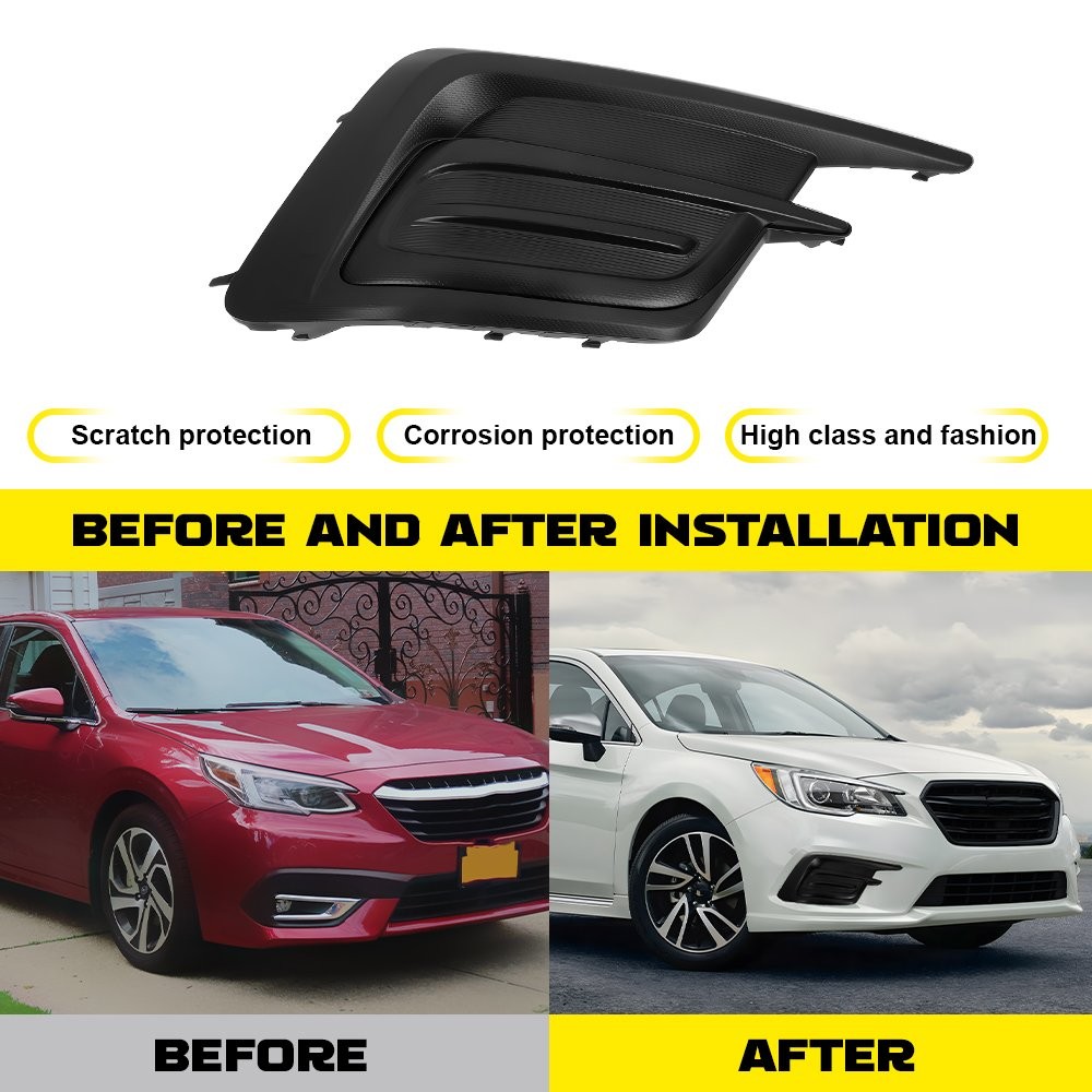 Front Left Right 2-20X Black Fog Light Bezel Cover for 2018-2019 Subaru Legacy