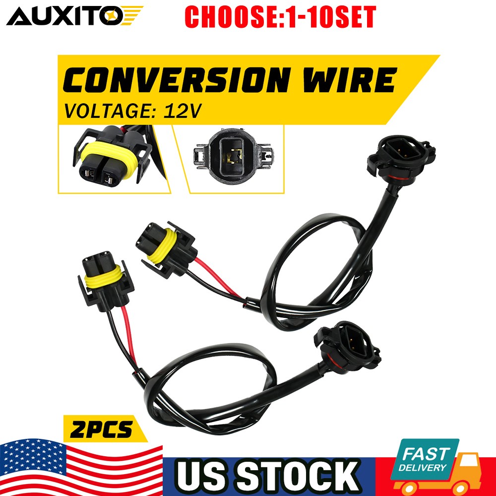 5202 2504 to H11 H8 Fog Light Conversion Wire Harness Pigtail Socket Plugs 2-20X