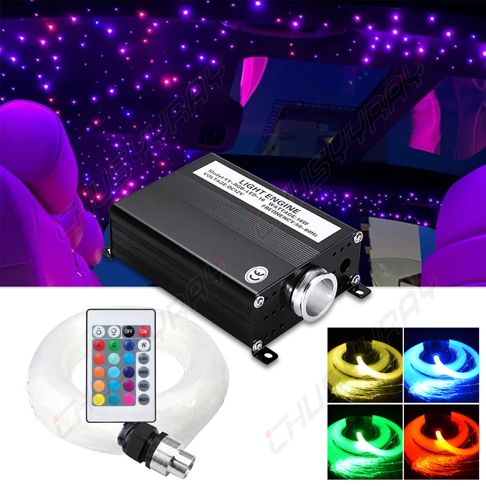RGBW LED Car Headliner Roof Ceiling Star Light Kit Control 300x Fiber Optic