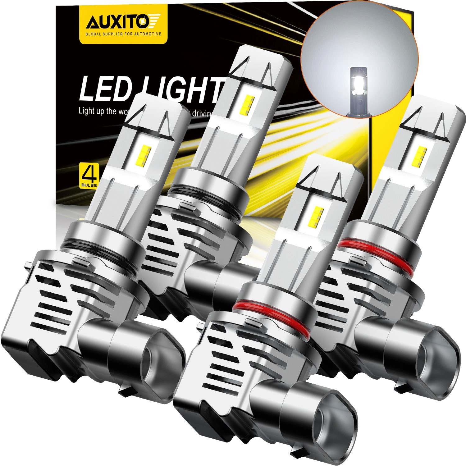 4/8Pcs High Low Beam 9005 9006 LED Bulb Headlight For GMC Sierra 2001-06 Canyon