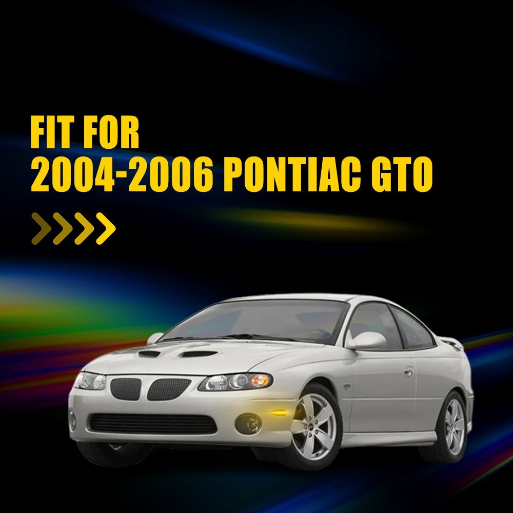 2 Front Left Right Smoke LED Amber Side Marker Lights For 2004-2006 Pontiac GTO