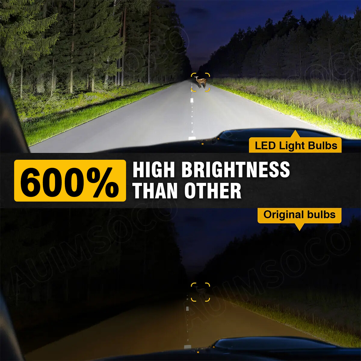 For Ford Fiesta 2012 2013 2019 H13 9008 LED Headlight Hi Lo Beam Bulbs 720000LM