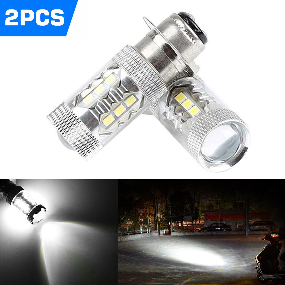 2pcs For Yamaha YFZ450R Rhino 700 Raptor YFM660 H6 LED Headlight Bulb White Lamp