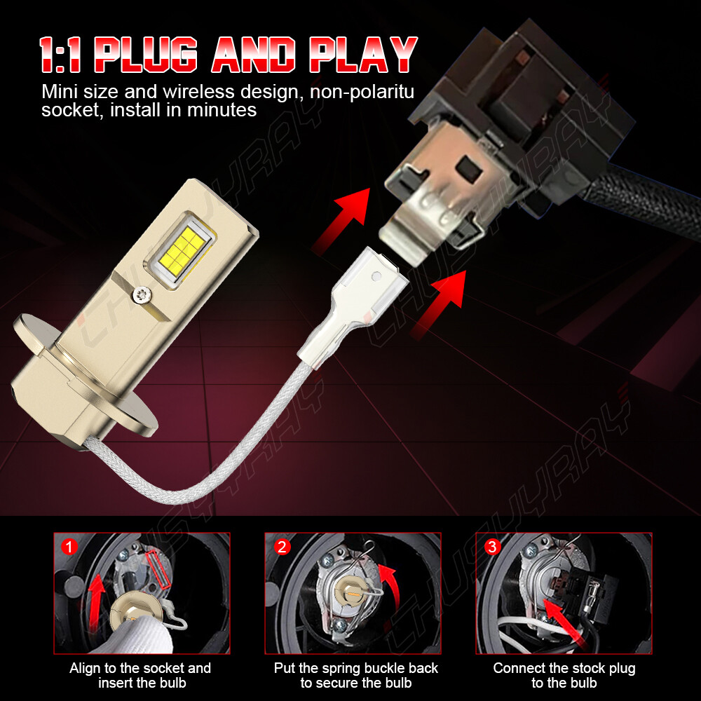 Fog Light Accessories Car Dustproof 2000LM/Bulb PAIR.H3 High Quality 1:1 Size