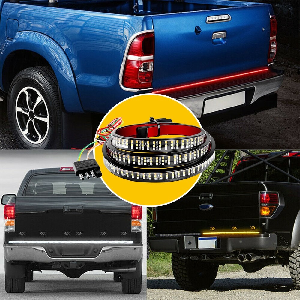 3 Row LED Strip Tailgate Light Bar Reverse Brake Lamp For Chevy Ford Dodge Truck