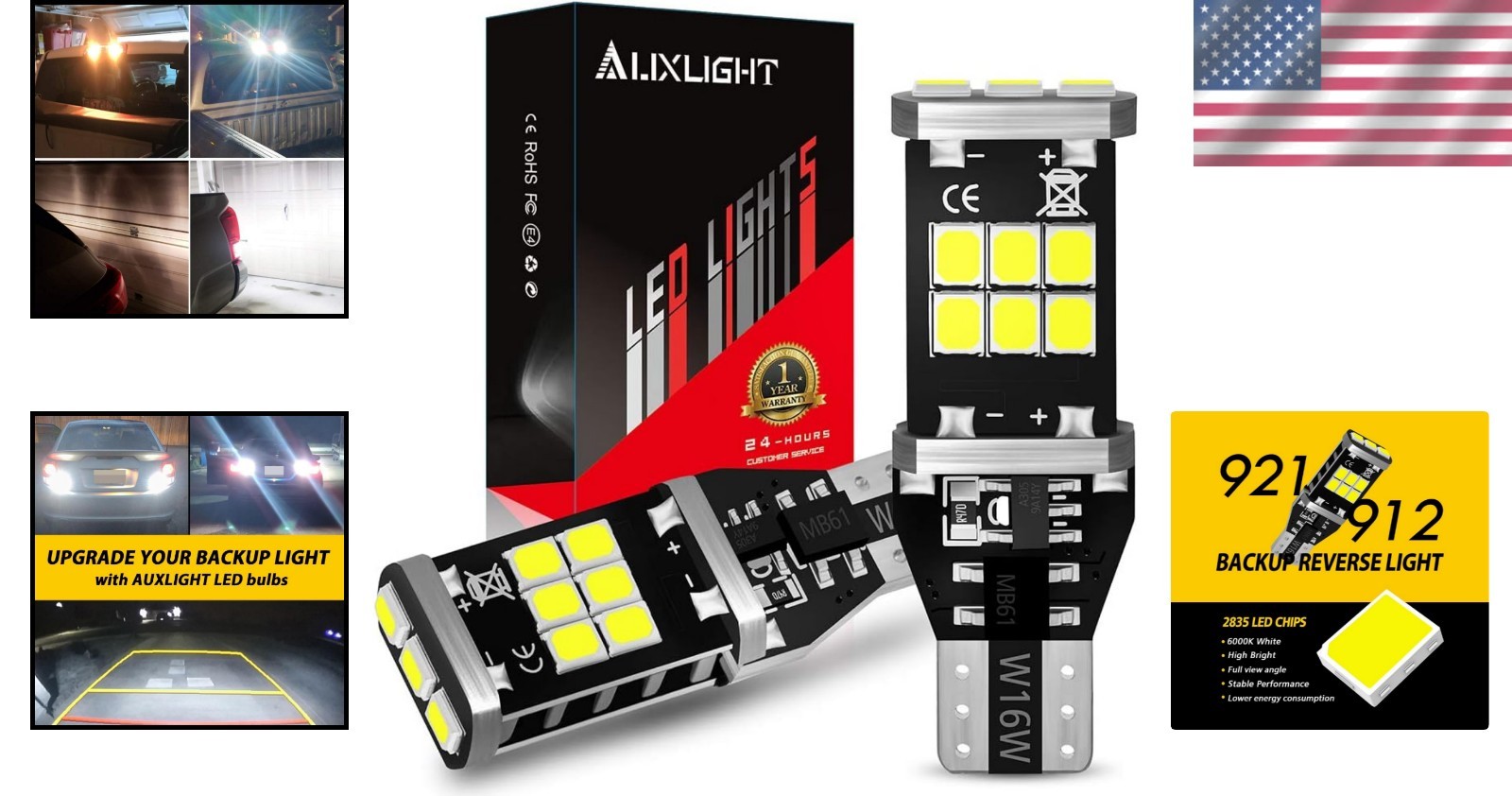 High Power LED Bulbs with 360-Degree Illumination – 30,000 Hour Lifespan, 2 Pack