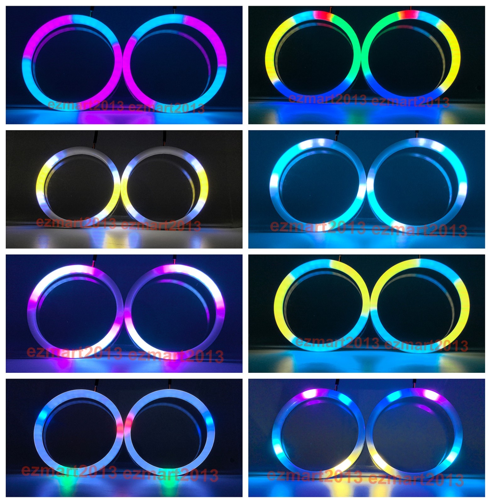 Dream color Flow series Chasing SRGB halor with Turn Signal Flash DRL Blue tooth