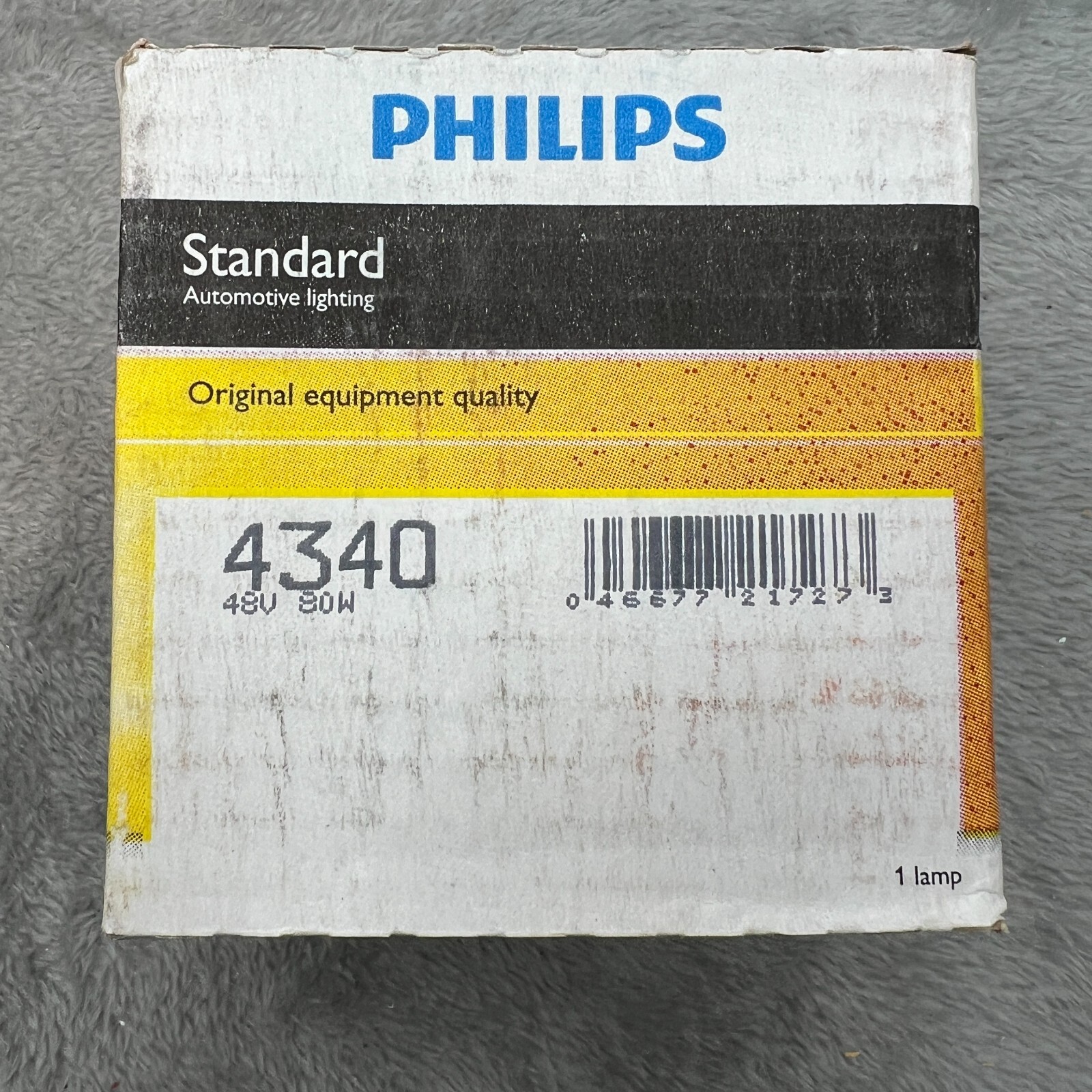 Philips 4340 48V 80W Red Sealed Beam Headlight Bulb – Genuine Standard