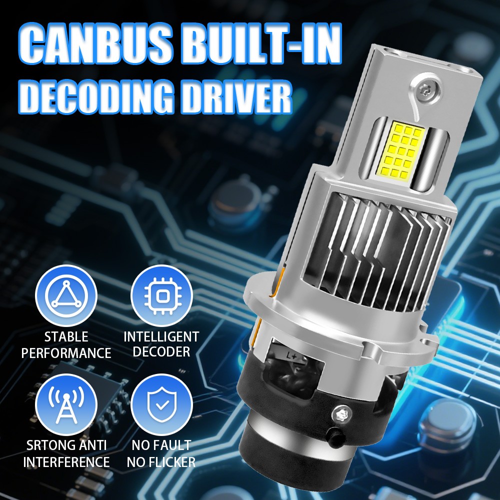 D2S/D2R/D2C + 9006 Front LED Headlight Low Beam Fog Light Bulbs 20000w 6600000lm