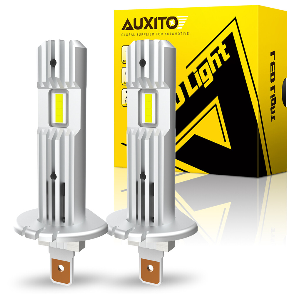 2X AUXITO H1 LED Headlight High Low Bulb Kit 20000LM 6500K White ERROR FREE EOA