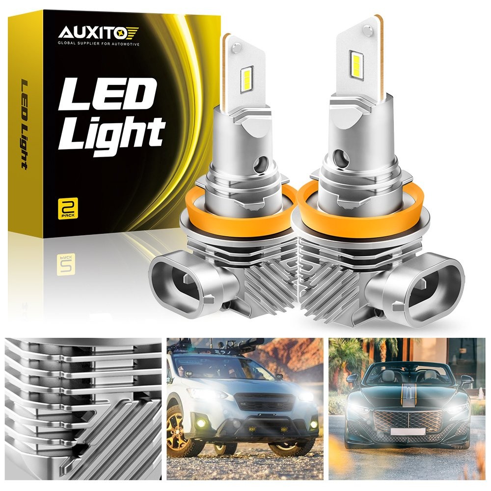LED Headlight Bulb AUXITO H11 H9 H8 Low Beam Fog Light 17W 20000LM 6000K White