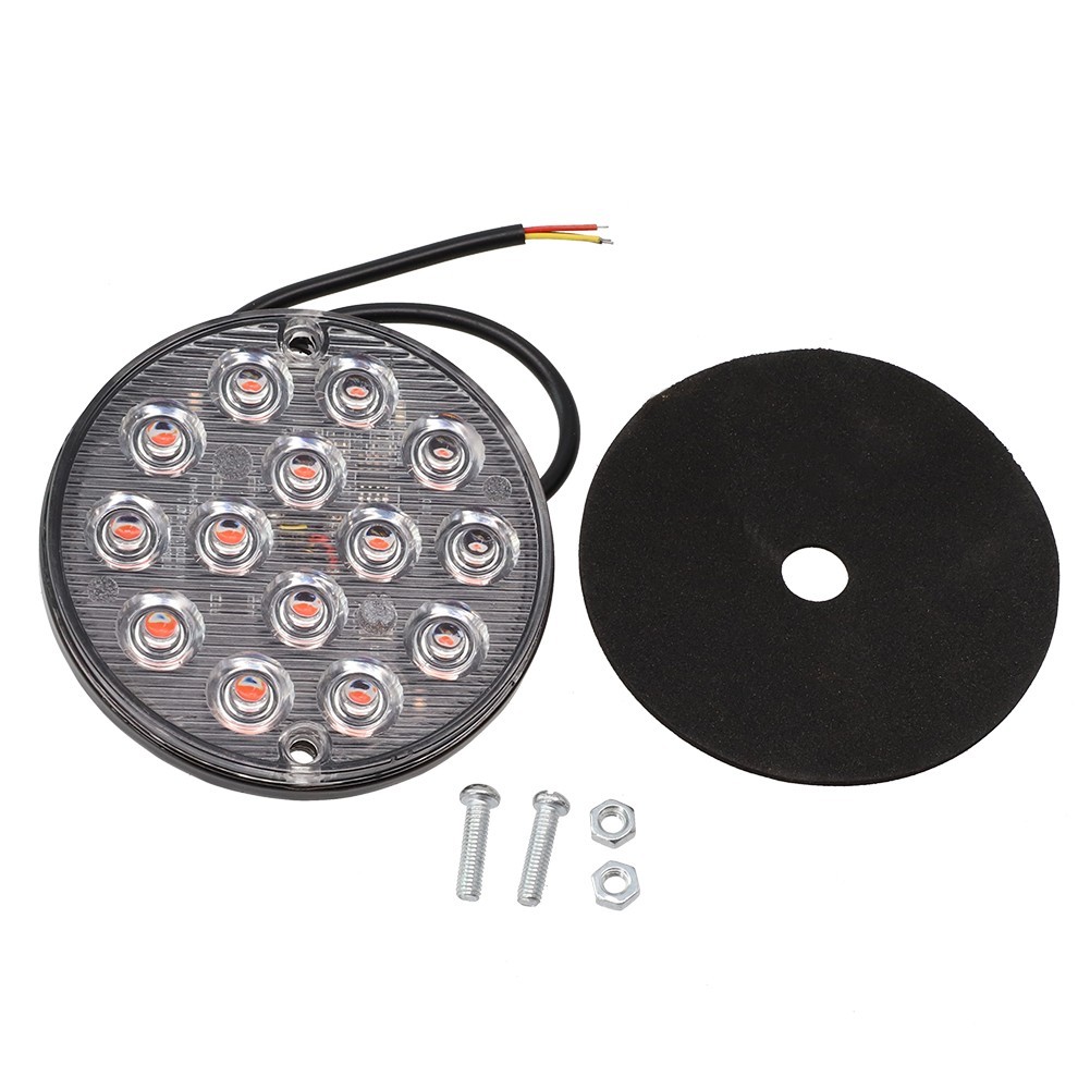 1 Piece Round LED Tail Light 16 LEDs 50000 Hours ABS Material High Quality