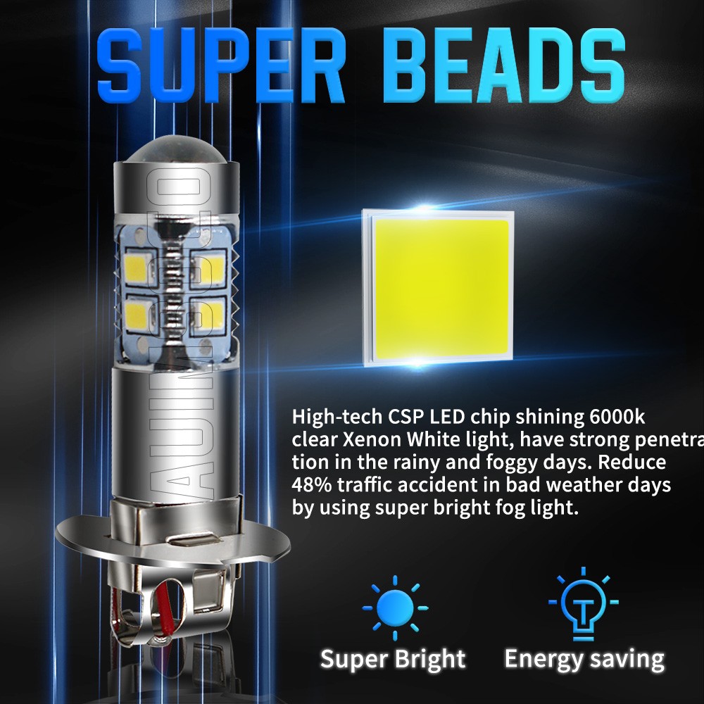 For Oldsmobile Cutlass Ciera 1987-1989 LED High Low Beam Headlight & Fog Bulbs