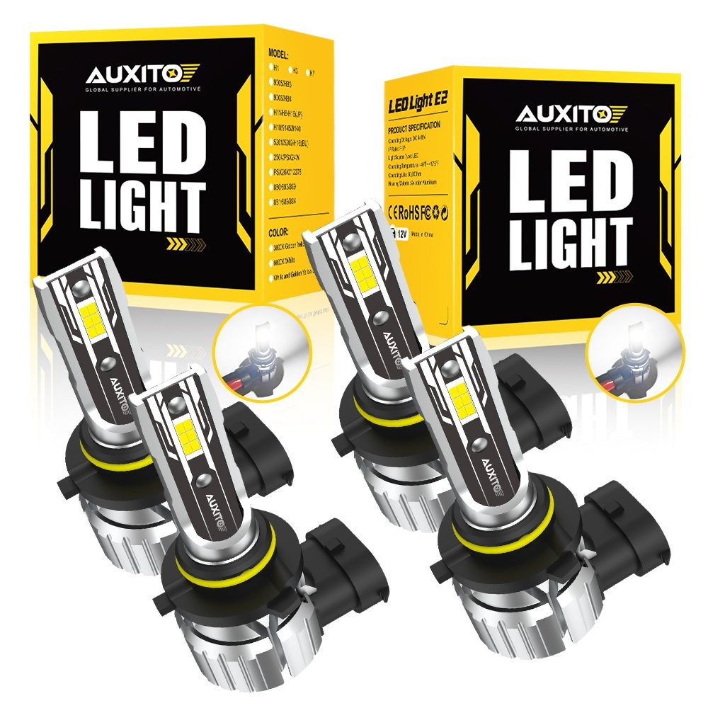 AUXITO White E2 9005&9006 Combo LED Headlight High Low Beam Bulbs 2PCS EH