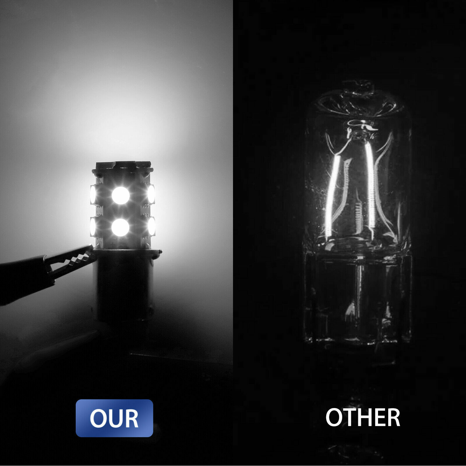 10x Super Bright White 1156 RV Trailer 13-SMD LED 1141 Interior Light Bulbs Lamp