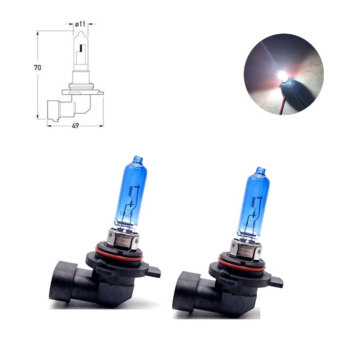 2x 9012/HIR2 Halogen 55W Low-Beam Headlight Bulbs Bright White Glass Replacement