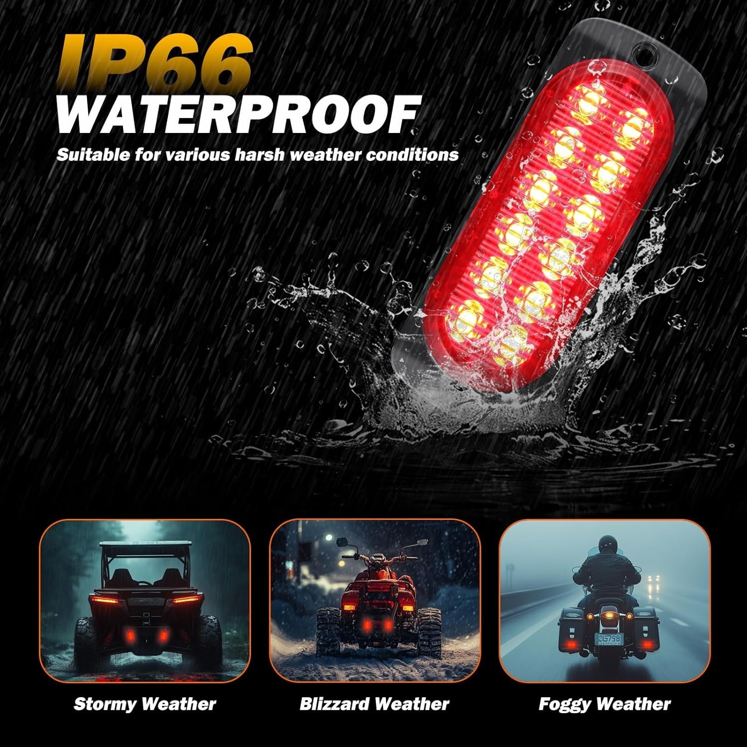 Aluminum Housing DOT Compliant Trailer Lights – Ultra Slim Waterproof Design