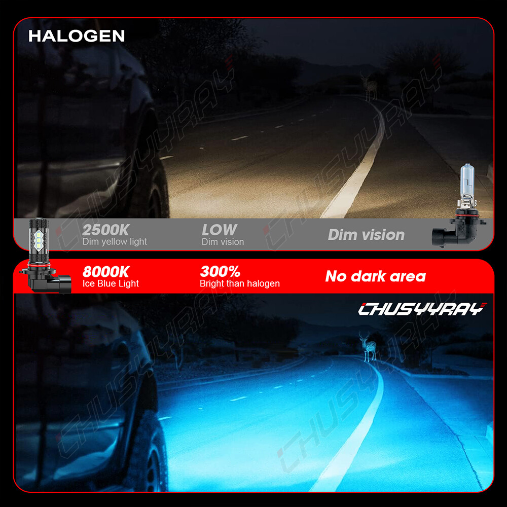 Fit For Chevrolet Silverado 1500 2003-2006 Ice Blue LED Fog Lights Kit Bulbs