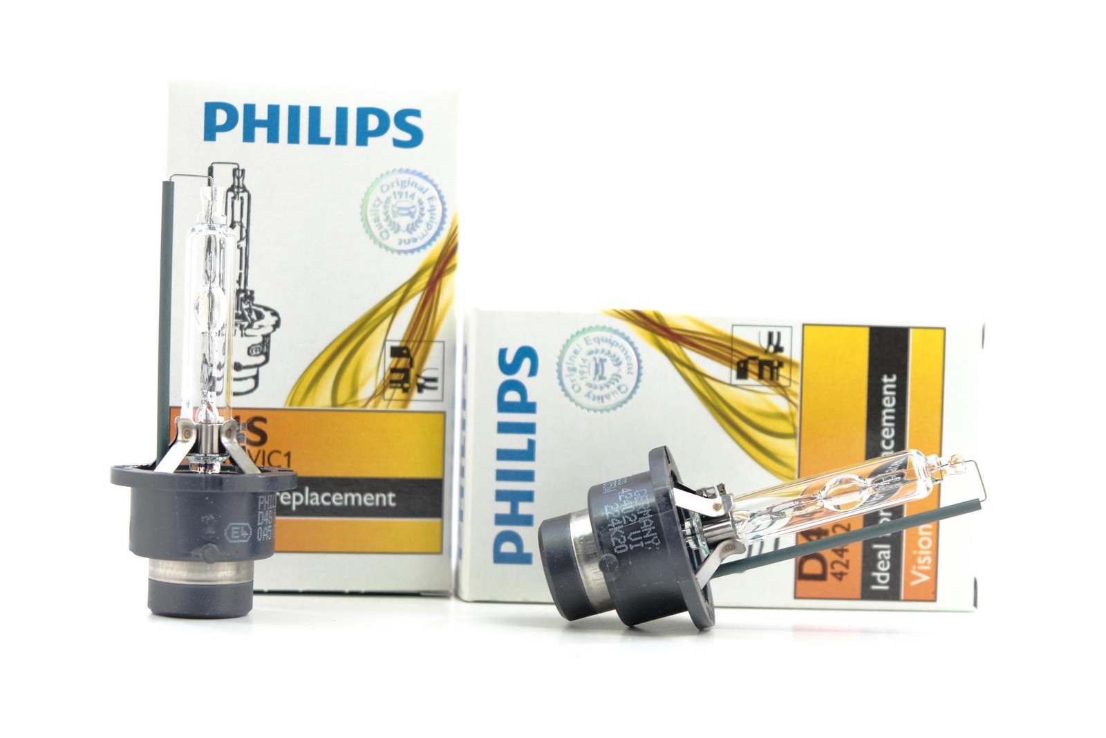 Philips B930 D4S 42402 XenEco 4300K HID Bulbs White 35W 3,200lm Single