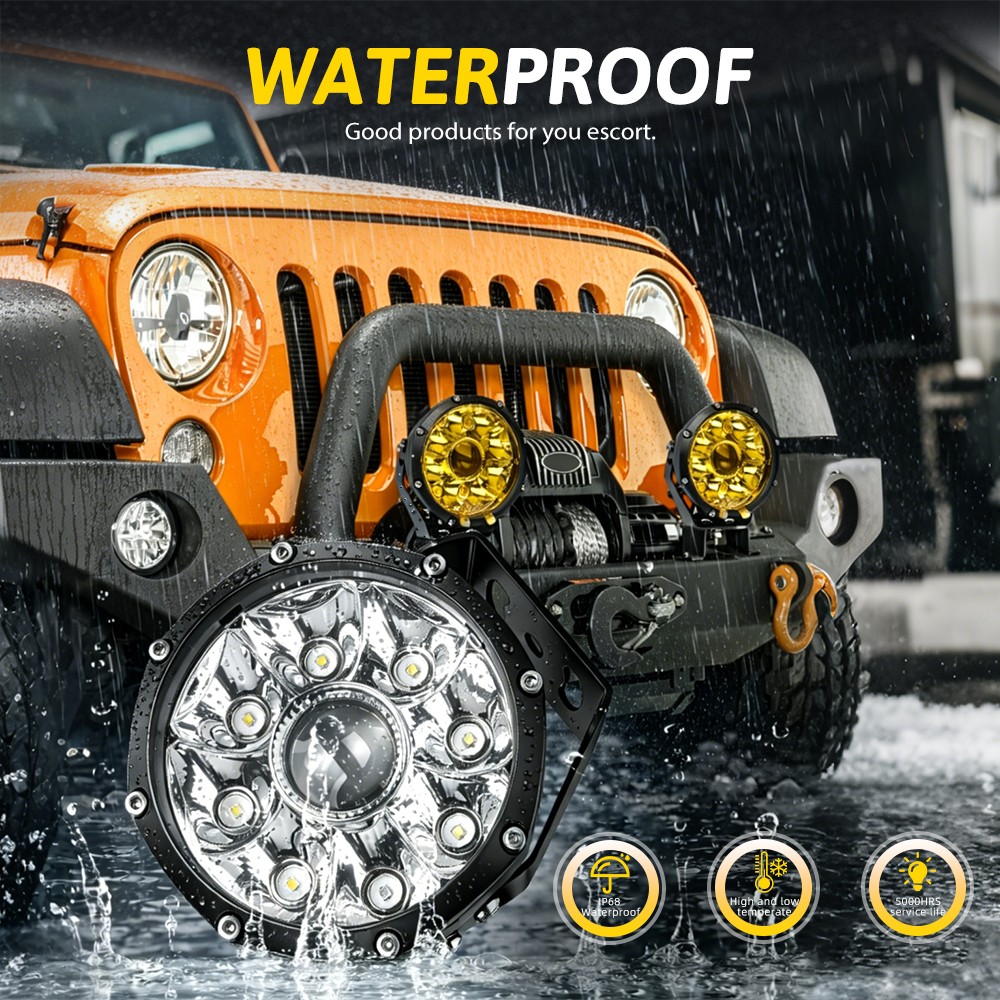 2X Laser 5″INCH 360-PRO 720W Round LED Work Light Bar Offroad ATV UTV Fog Lamp