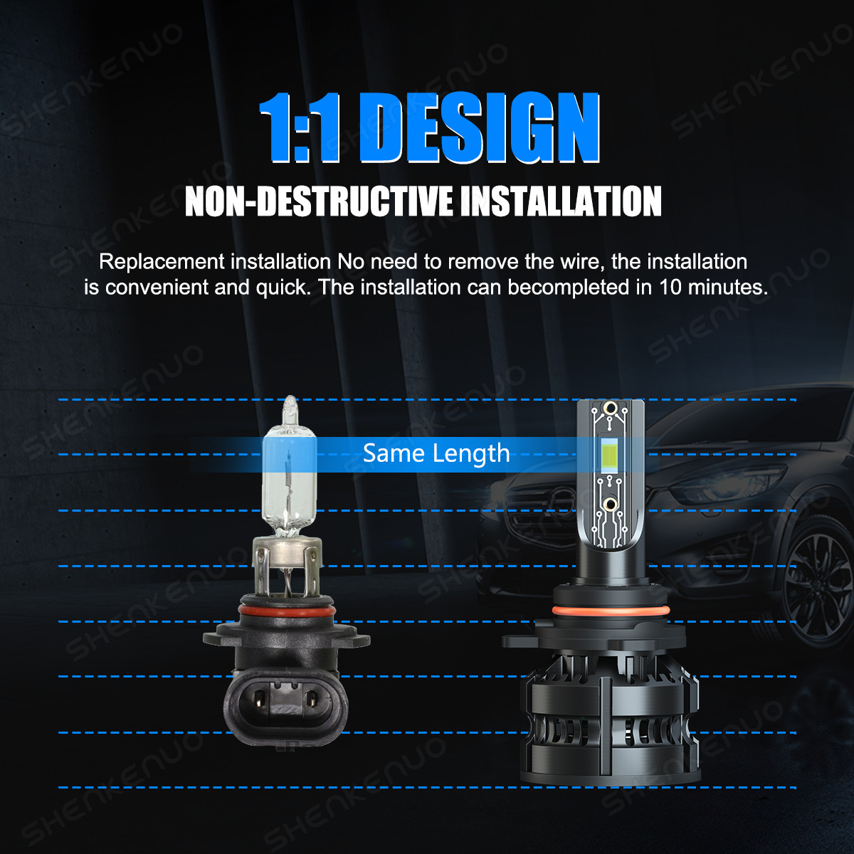 For Dodge Durango 2014 2015 – 4PC 6000k White LED Headlights + Fog Lights Bulbs