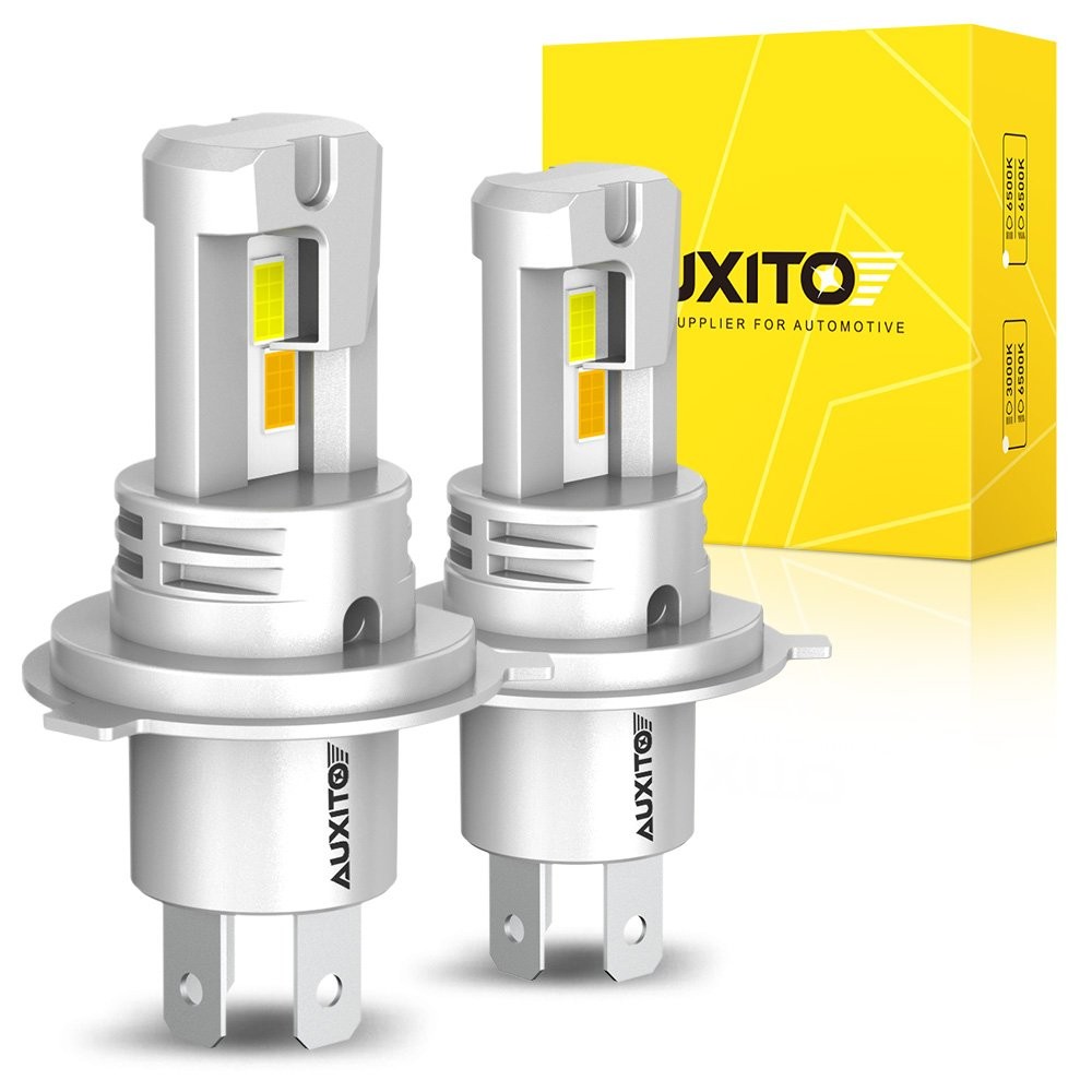 H4 9003 LED Headlight Lamp High / Low Beam Bulbs Super Bright White & Amber Kit