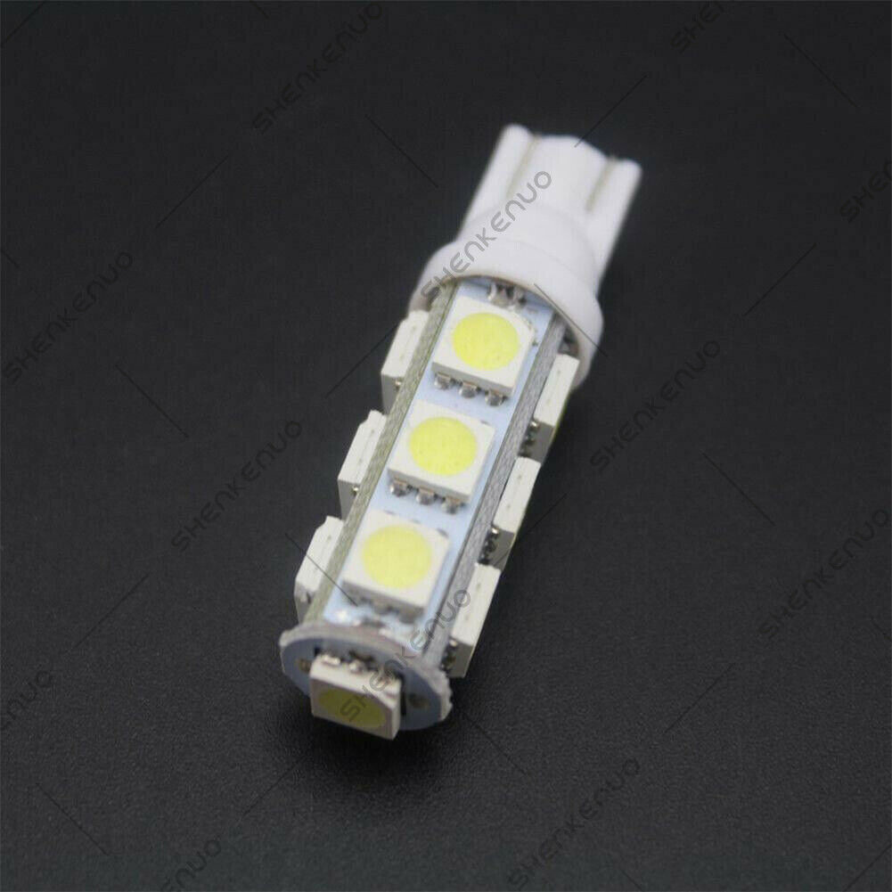 10PCS LED Landscape Light 13Led/smd Bulb 194 T10 T5 Wedge Base 12v Dc 1407ww BF