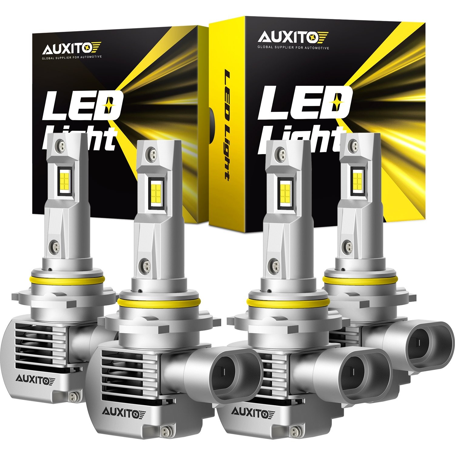 2-Side 9005 9006 Combo LED Headlight Kit Hi-Low Beam Bulbs Bright White 60000LM