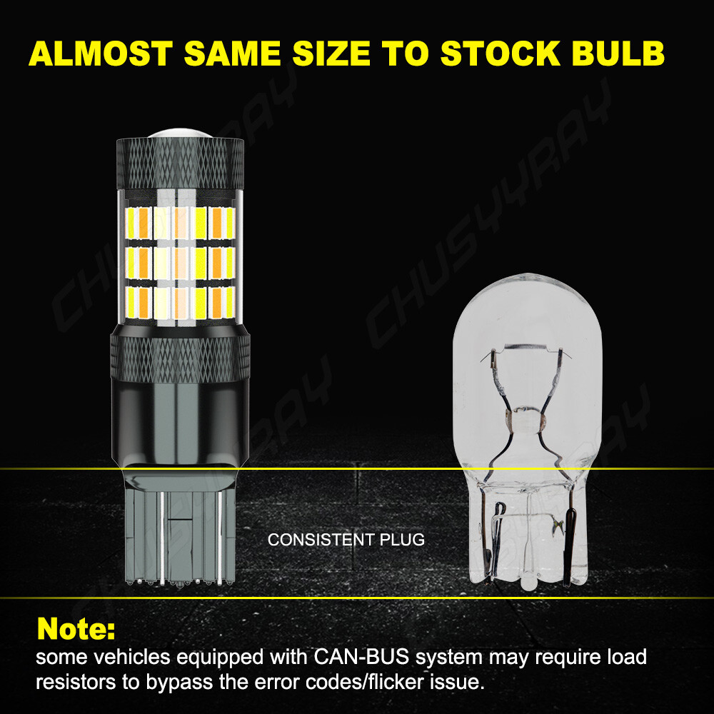 LED Front Rear Turn Signal Light Blinker Bulbs 7443 7441 7440 Amber Error Free