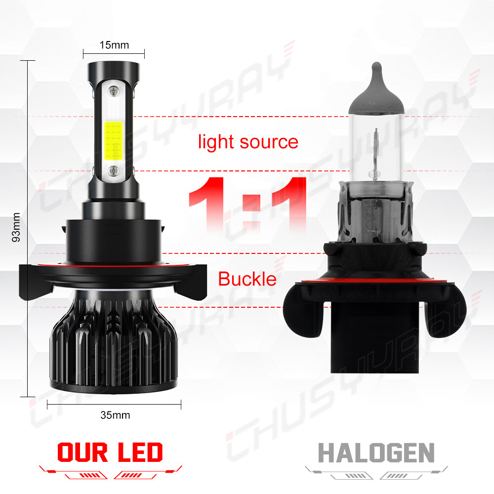 For Dodge Nitro 2007-2009 LED Headlight High Low Beam Fog Light Bulbs Combo Kit