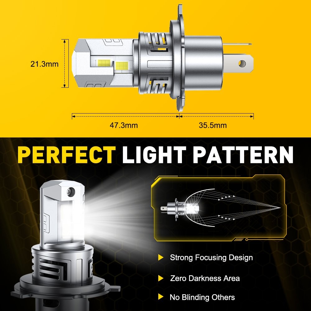 AUXITO H4 LED Headlight Bulbs High Low Beam Super Bright 80000Lumens 200W 6500K
