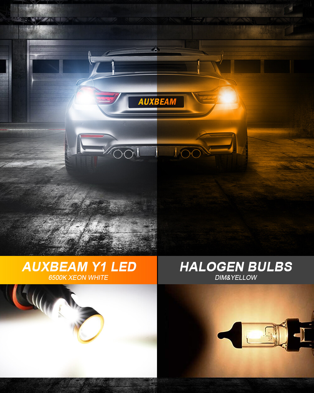 For Ford Explorer 2011-2015 AUXBEAM F15 LED Headlight Fog Light Bulbs Kit White