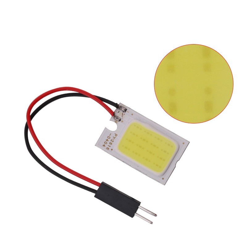 10X 16SMD COB White LED Panel Festoon T10 BA9S Car Interior Dome Map Light Bulbs