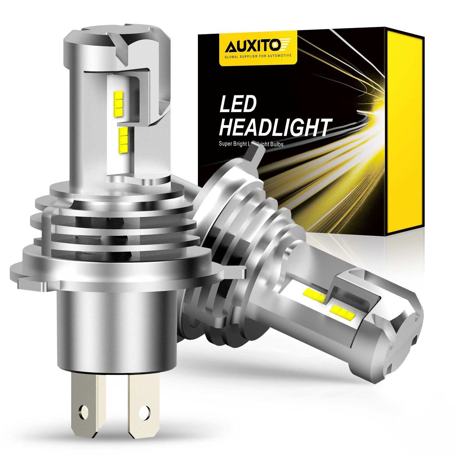 AUXITO H4 9003 Lamp LED Headlight 24000LM Kit High/low Beam White Super Bright C