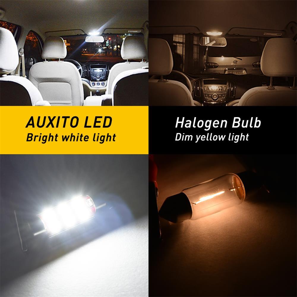 4x Super Bright 578 6411 211-2 42MM LED Dome Light Bulb 6000K Clear White CANBUS