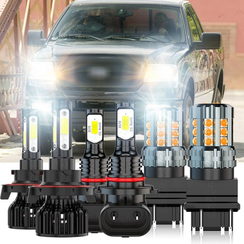 For Ford Expedition 2007-2014 LED Headlight + Fog Light + Turn Signal Bulbs Kit