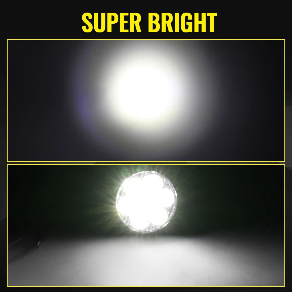 2“inch ED Work Light Flood SPOT Lights Fit Truck Off Road Tractor ATV Round USA