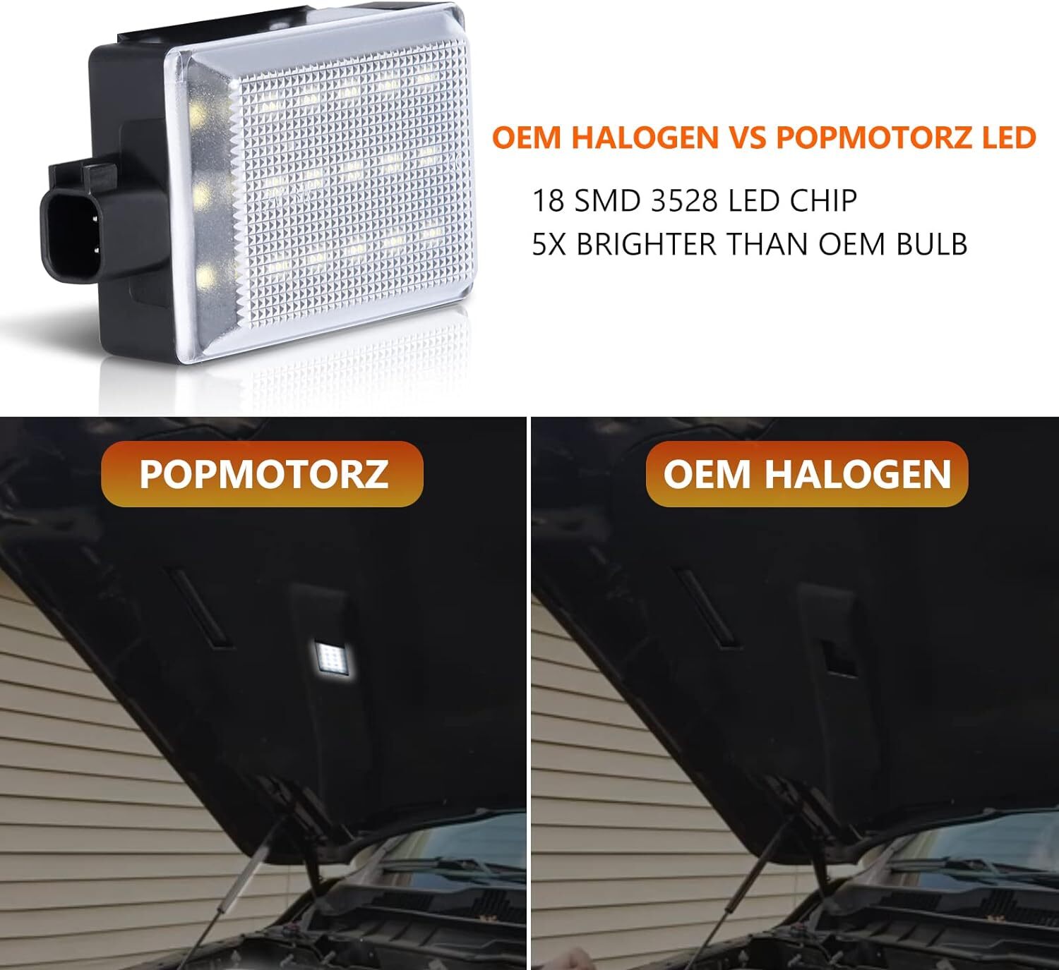 LED Underhood Hood Courtesy Light For Dodge RAM Charger Jeep Wrangler Chrysler