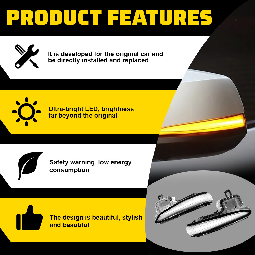 Right Left Side Mirror Indicator Turn Signal Light Lamp For Toyota RAV4 19-2023