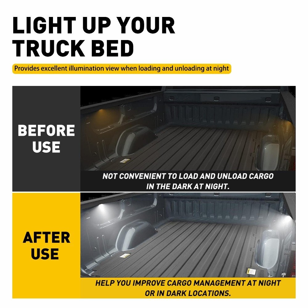2-20X LED Bed Lights Cargo for 2014-2019 Chevy GMC Silverado Sierra Easy Install