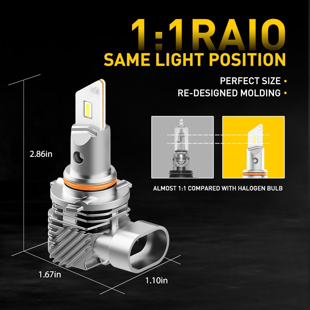 2-20X AUXITO 9005 LED Headlight 100W 30000LM High/Low Beam 6000K Bulbs Kit Q10 K