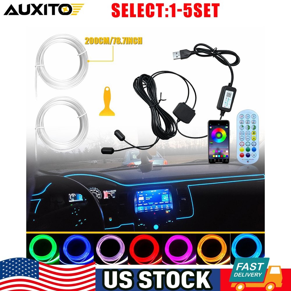 Fit Chevrolet Silverado 20-23 Neon LED Optic Fiber Light APP Remote Control 1-5X