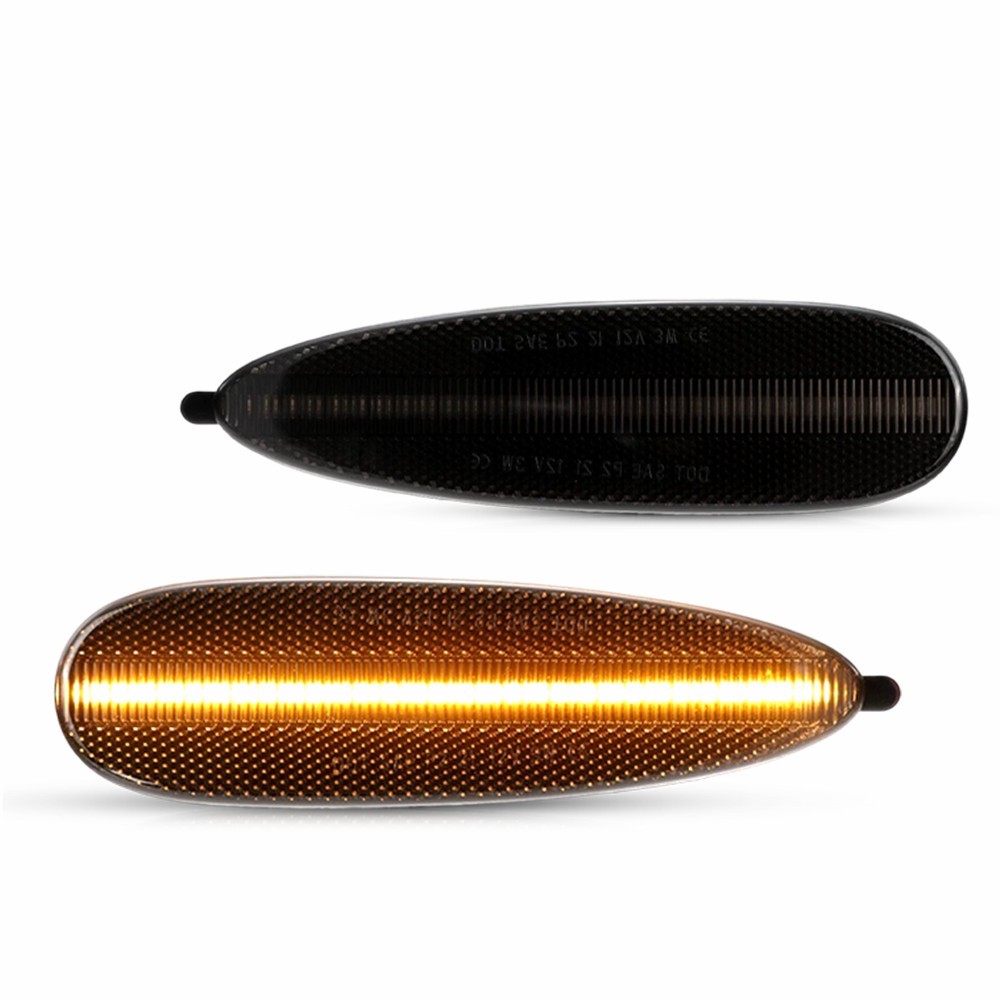 2 Front Left Right Smoke LED Amber Side Marker Lights For 2004-2006 Pontiac GTO